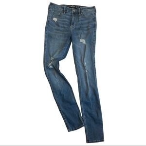 Hollister Women's 28 x 30” Distressed High Rise Super Skinny Denim Jeans